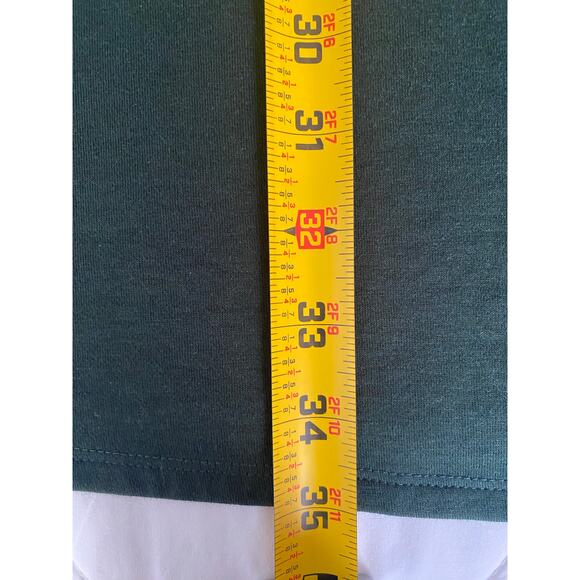 Pure Jill S Cowl Neck Sweater Dress Green Pullover Pockets Lagenlook Minimalist - Picture 6 of 6